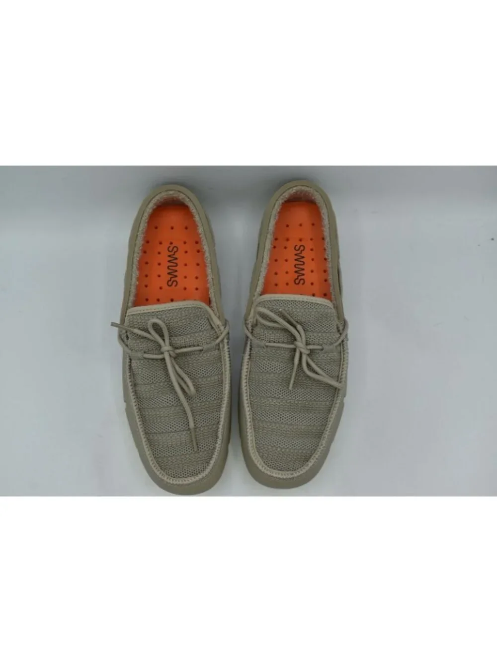 SWIMS Mens Size 8‎ Terry Knit Lace Sand Dune Citron Loafers Shoes